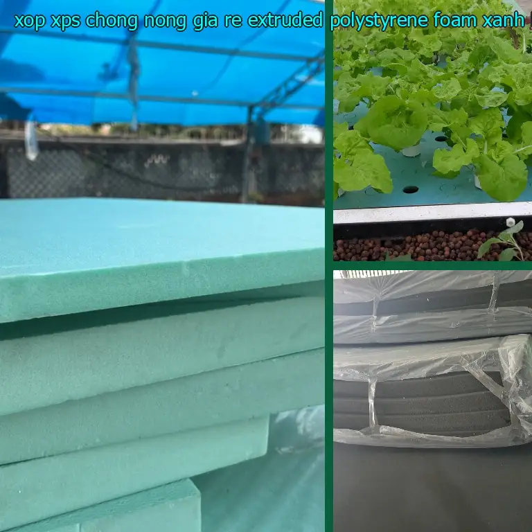 Màu sắc xốp XPS chống nóng giá rẻ Extruded Polystyrene Foam: Xanh lá