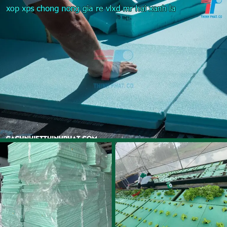 Màu sắc xốp XPS chống nóng giá rẻ VLXD Mr.HẢI: Xanh lá