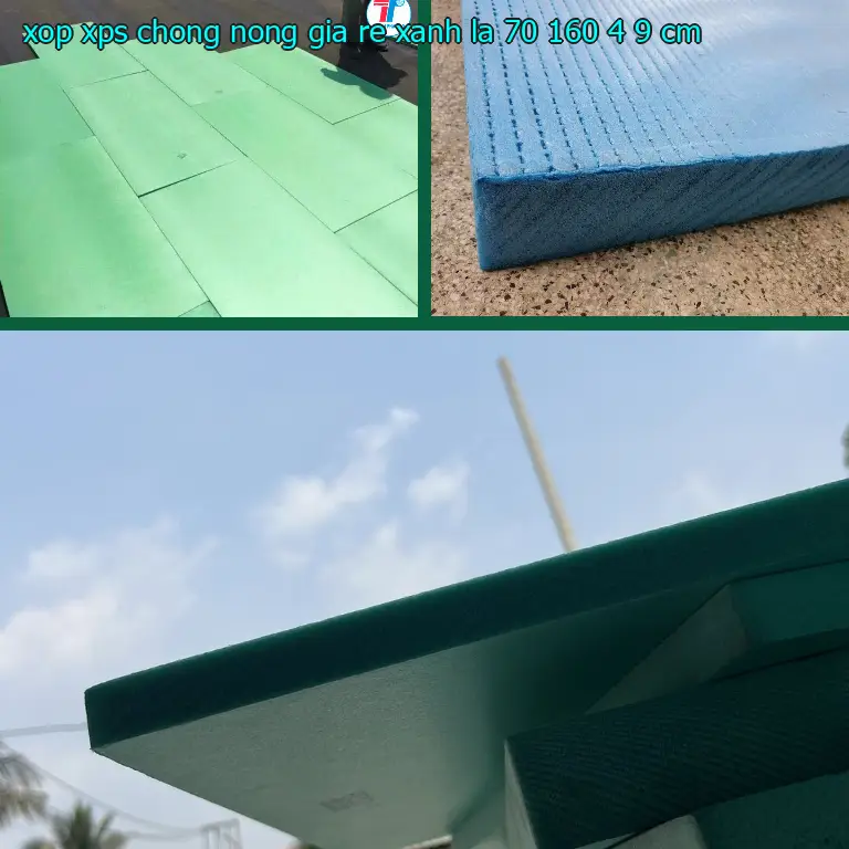Kích thước xốp XPS chống nóng giá rẻ Xanh lá: 70*160*4.9 cm