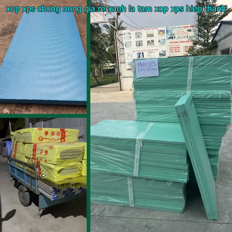 Nhà sản xuất xốp XPS chống nóng giá rẻ Xanh lá: Tấm xốp XPS Hiệp Thành