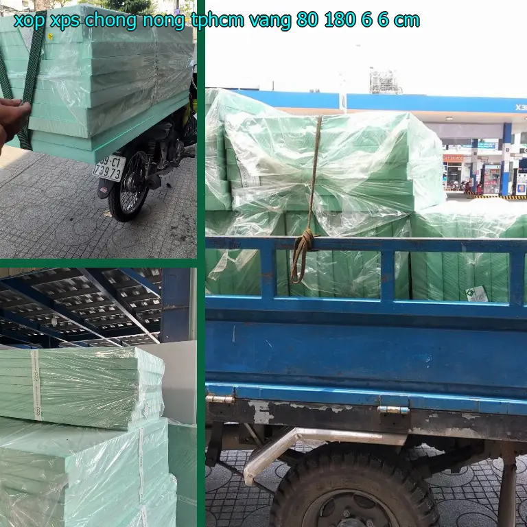 Kích thước xốp XPS chống nóng TpHCM Vàng: 80*180*6.6 cm