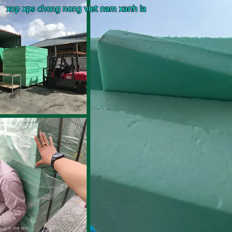 Màu sắc xốp XPS chống nóng Việt Nam: Xanh lá Màu sắc xốp XPS chống nóng Việt Nam: Xanh lá