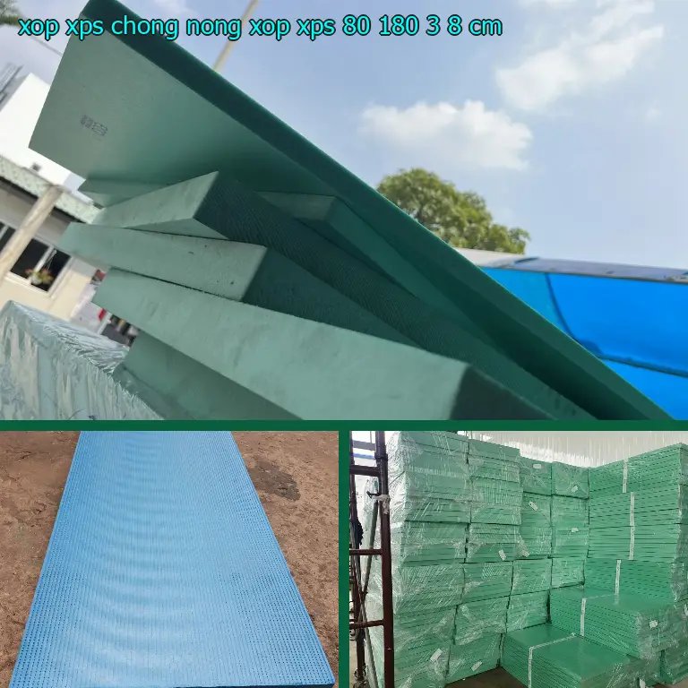 Kích thước xốp XPS chống nóng Xốp XPS: 80*180*3.8 cm Kích thước xốp XPS chống nóng Xốp XPS: 80*180*3.8 cm