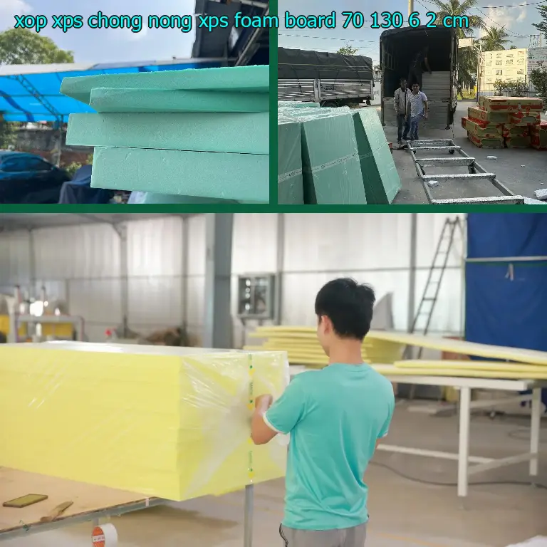 Kích thước xốp XPS chống nóng XPS Foam Board: 70*130*6.2 cm Kích thước xốp XPS chống nóng XPS Foam Board: 70*130*6.2 cm