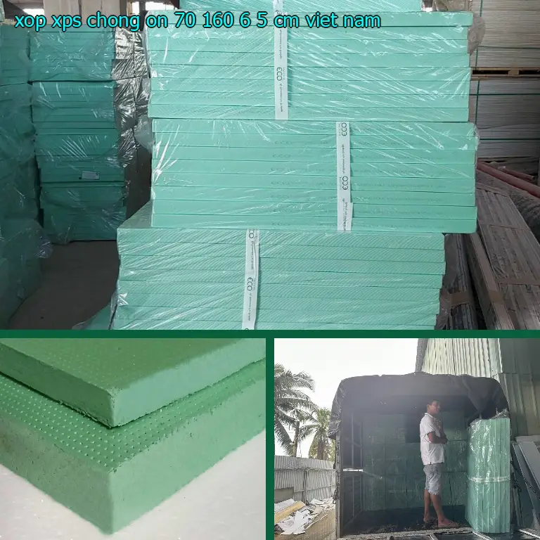 Xuất xứ xốp XPS chống ồn 70*160*6.5 cm: Viet Nam Xuất xứ xốp XPS chống ồn 70*160*6.5 cm: Viet Nam