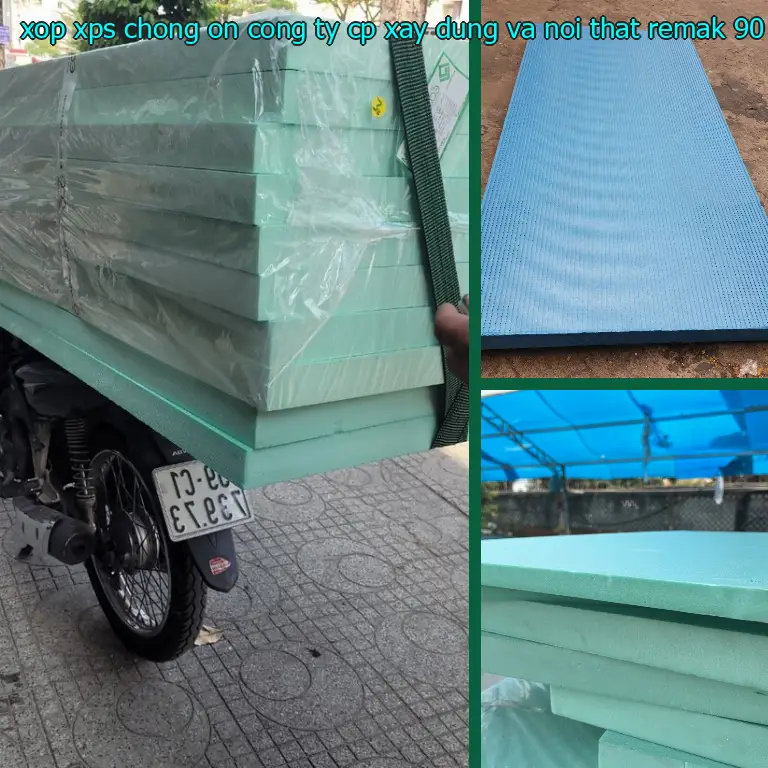 Kích thước xốp XPS chống ồn Công ty CP xây dựng và nội thất Remak: 90*120*6.7 cm Kích thước xốp XPS chống ồn Công ty CP xây dựng và nội thất Remak: 90*120*6.7 cm