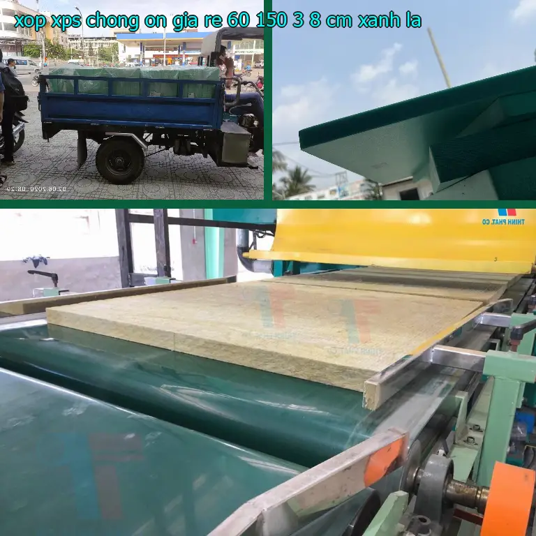 Màu sắc xốp XPS chống ồn giá rẻ 60*150*3.8 cm: Xanh lá