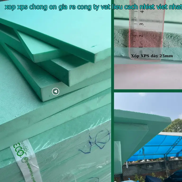 Kích thước xốp XPS chống ồn giá rẻ Công ty vật liệu cách nhiệt Việt Nhật: 80*140*5.0 cm
