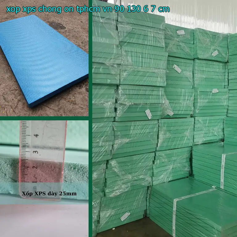 Kích thước xốp XPS chống ồn TpHCM VN: 90*130*6.7 cm Kích thước xốp XPS chống ồn TpHCM VN: 90*130*6.7 cm