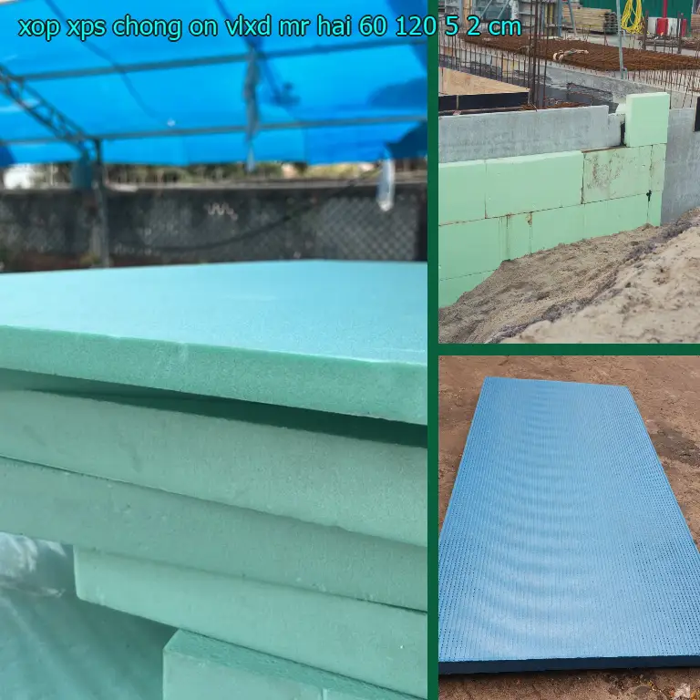Kích thước xốp XPS chống ồn VLXD Mr.HẢI: 60*120*5.2 cm